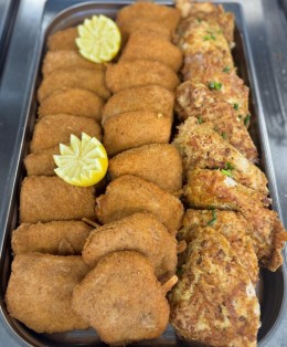 Schnitzelplatte "heiß" - Ansicht 