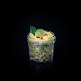 Tatar: Räucherlachs / Avocado / Mango-Wasabi-Majonäse - Ansicht 